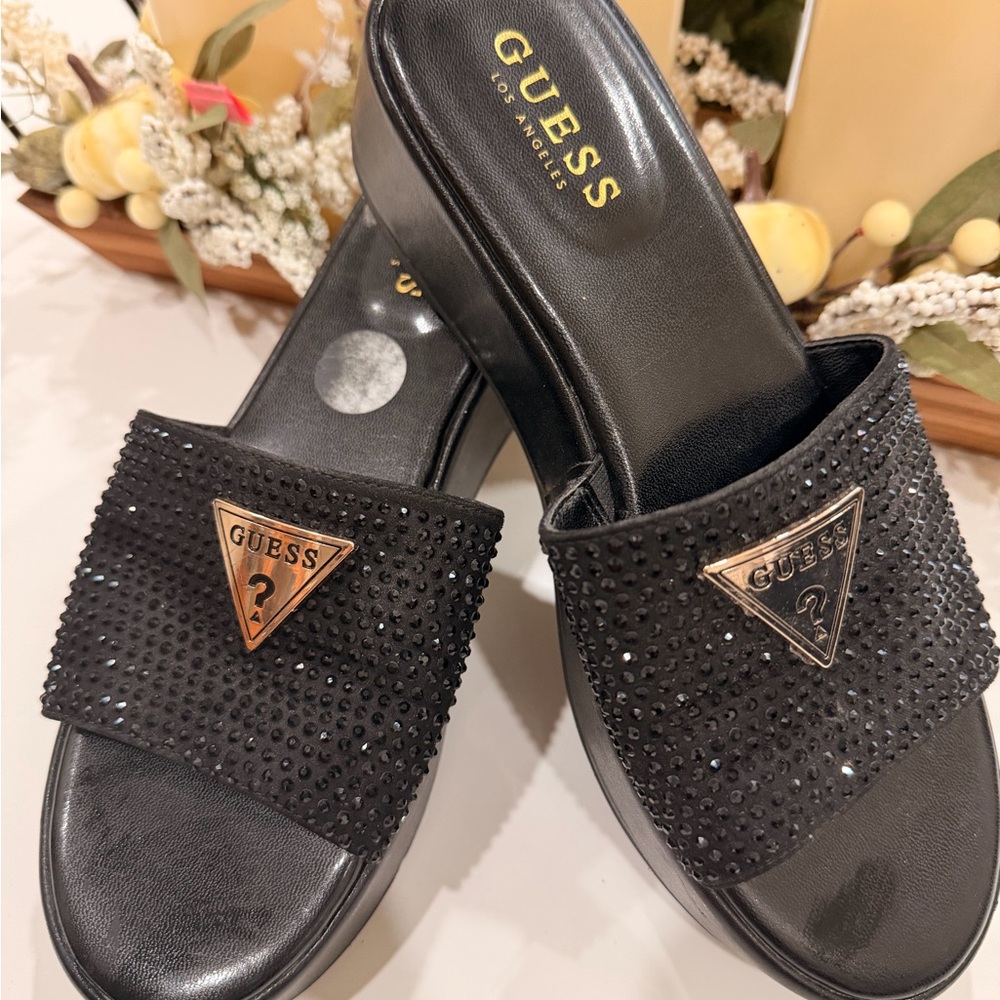 Guess Black Studded Women's Sandals